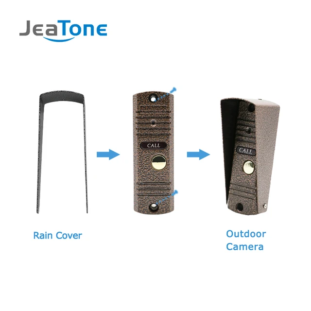 Jeatone 2.8MM Doorbell Security Video Intercom for the Apartment IR Night Vision and Motion Detection With 1200TVL Camera 5