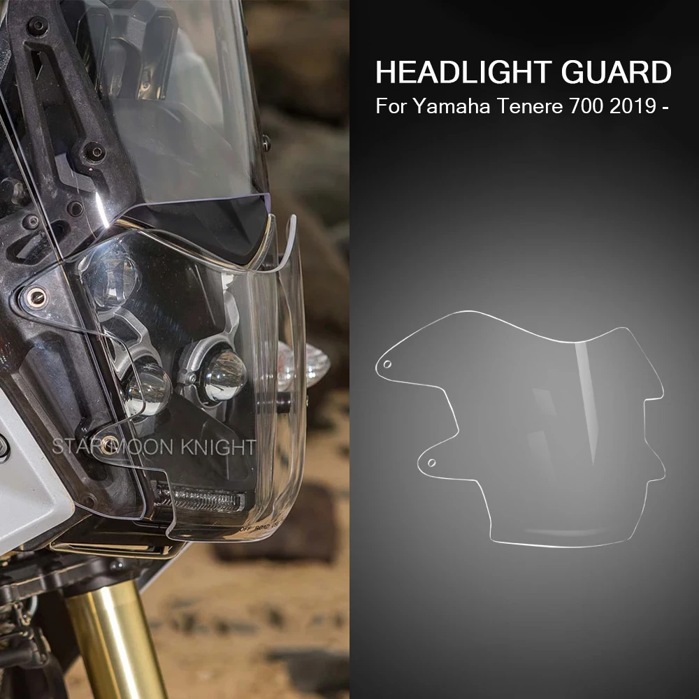 

For YAMAHA Tenere 700 Tenere700 XT700Z XT 700 Z 2019 - 2022 Motorcycle Headlight Protector Light Cover Protective Guard Acrylic