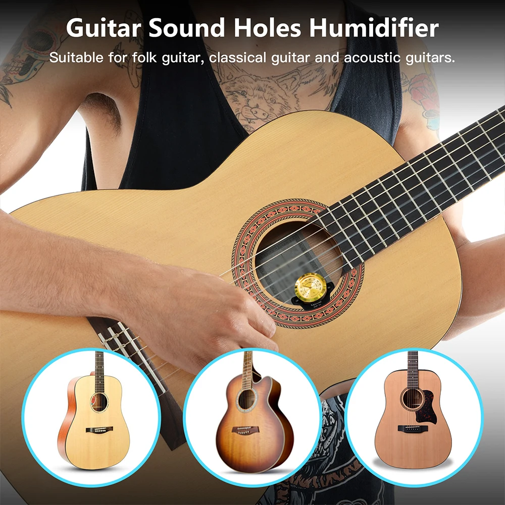 Guitto Series GHD-01 Acoustic Guitar Humidifier Hygrometer 2 in 1 Humidity Care