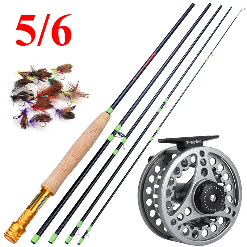 thumbnail image 2 of Sougayilang Standard Fly Fishing Combo Starter Kit, 5/6 Weight 9' Fly 2 of 13