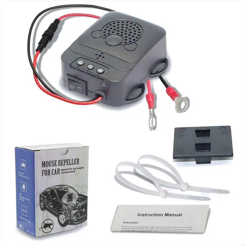 547C Ultrasonic Vehicle Animal Repeller Mouse Expeller Low Power Car Engine Compartment Cockroach Keep Marten Away