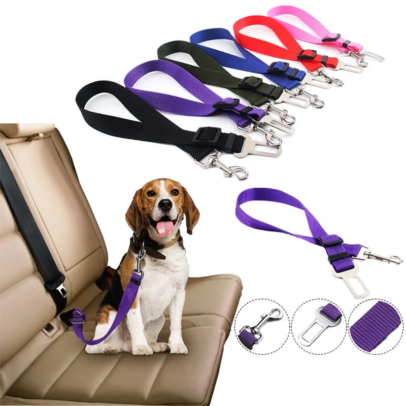 

Pet Dog Car Seat Belts Harness Vehicle 1pcs Puppy Adjustable Leader Clip Dog Supplies Safety Dropshipping Pet Products