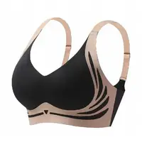Push-up Bra Ultimate Support Comfort Wireless Shockproof Sports Bra with Elastic Shoulder Straps Breathable 3d Cup for Women's 1