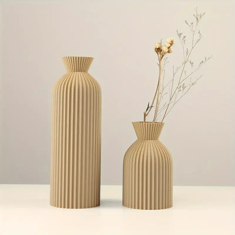 Elegant Black Plastic Vase - Boho Chic Decorative Centerpiece for Home, Office, and Living Room 3