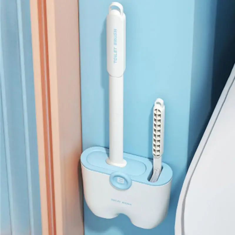 

Силиконовый Набор для мойки туалета, двойная щетка, крепкий аварийный Настенный комплект для мытья туалета, без мертвых углов