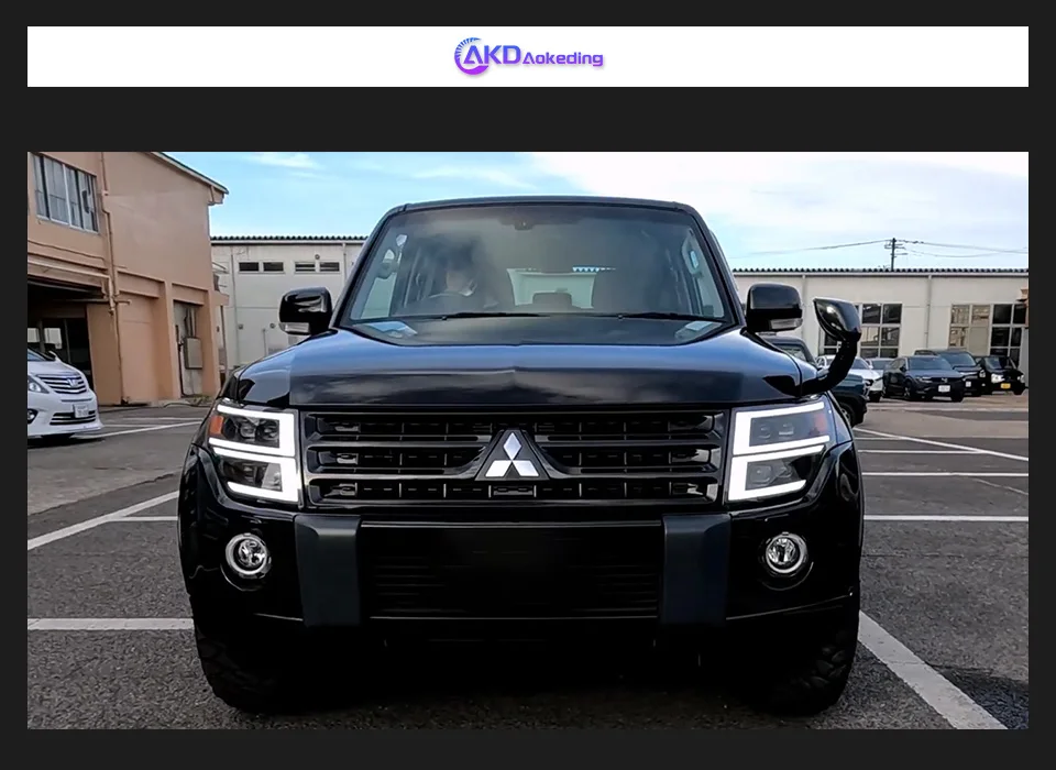 AKD Head Lamp for pajero V97 V93 LED Headlight 2006-2021 Headlights V95 B87 DRL Turn Signal High Beam Angel Eye Projector Lens