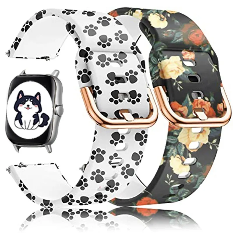 Correa De Silicona Suave 20mm Para Amazfit GTS, GTR 42mm Y Más - Compatible Con Múltiples Modelos, Ajustable