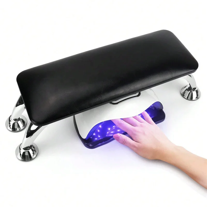 BQAN OEM Nail Art PU Leather Nail Gloves Armrest Art Armrest Mat Hand Pillow with Stainless Steel Bracket
