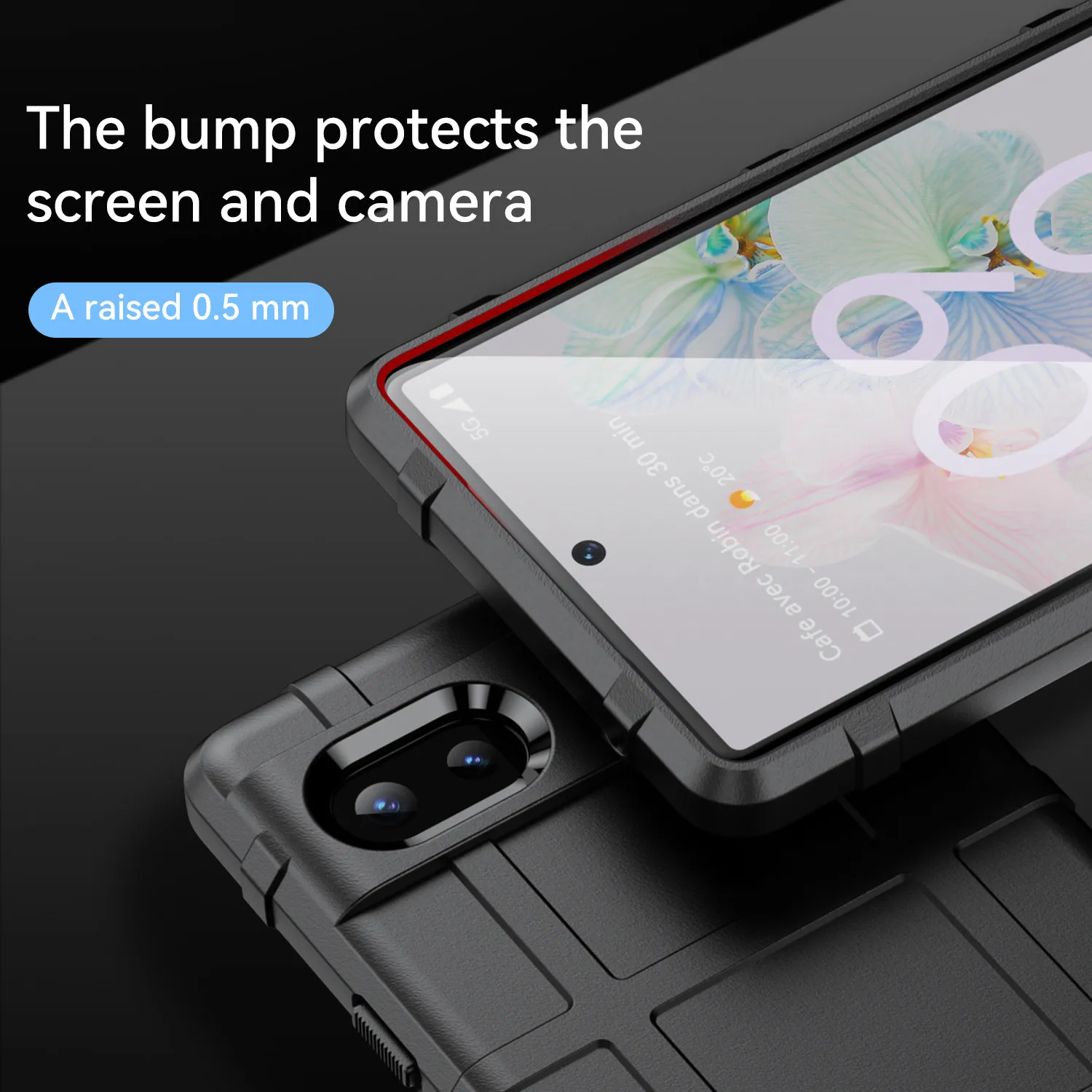 Armor Shield Soft Silicone Back Cover with Anti-Knock Protection and Matte Finish