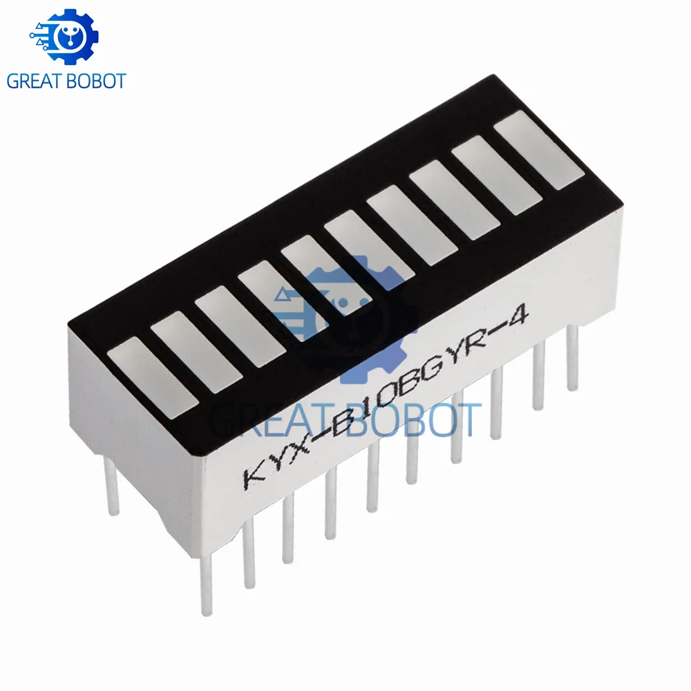 BS 10 grid digital segment LED light bar 2 red+3 yellow+4 green+1 blue light flat tube B10BRYGB