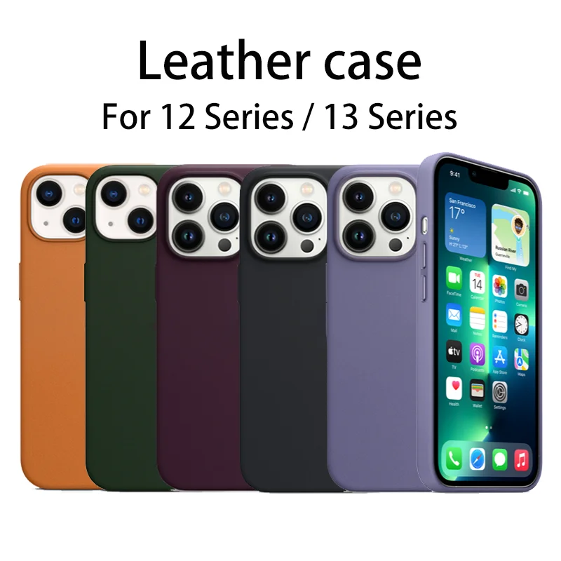 Genuine Leather Case Iphone 13 Mini Apple Iphone 13 Mini Macsafe