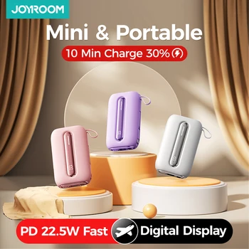 Joyroom 보조배터리 C 타입 보조베터리, 삼성 샤오미, 20000mAh, 4 포트 충전, 22.5W, 아이폰 케이블 PD QC3.0 충전기