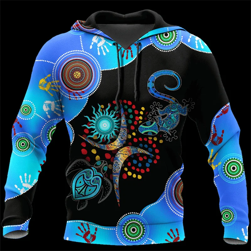 thumbnail image 1 of Novedades en sudaderas y sudaderas con capucha, lagartos indígenas de Australia y el sol, sudadera con capucha estampada en 3D para hombre, abrigo tipo pulóver Y2k, 1 of 5