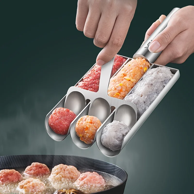 2pcs Premium Meatball Maker Set-Effortless Manual Operation, Non-Stick Fish Ball Scoop
