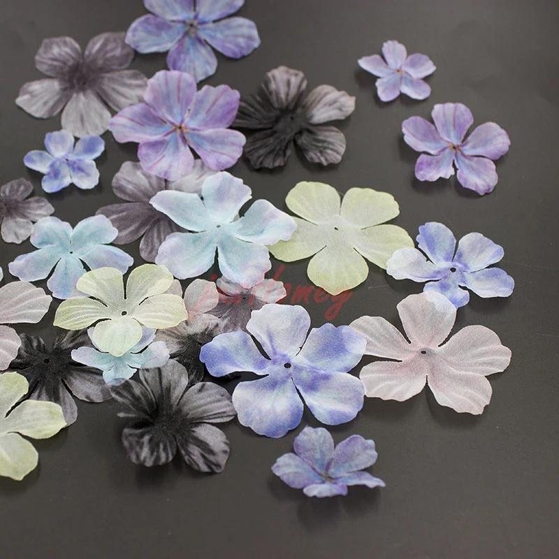 

100pcs Organza Flower Petal Appliques Sheer Chiffon Plum Blossom Patches DIY Accessory for Wedding Bridal Party Decoration