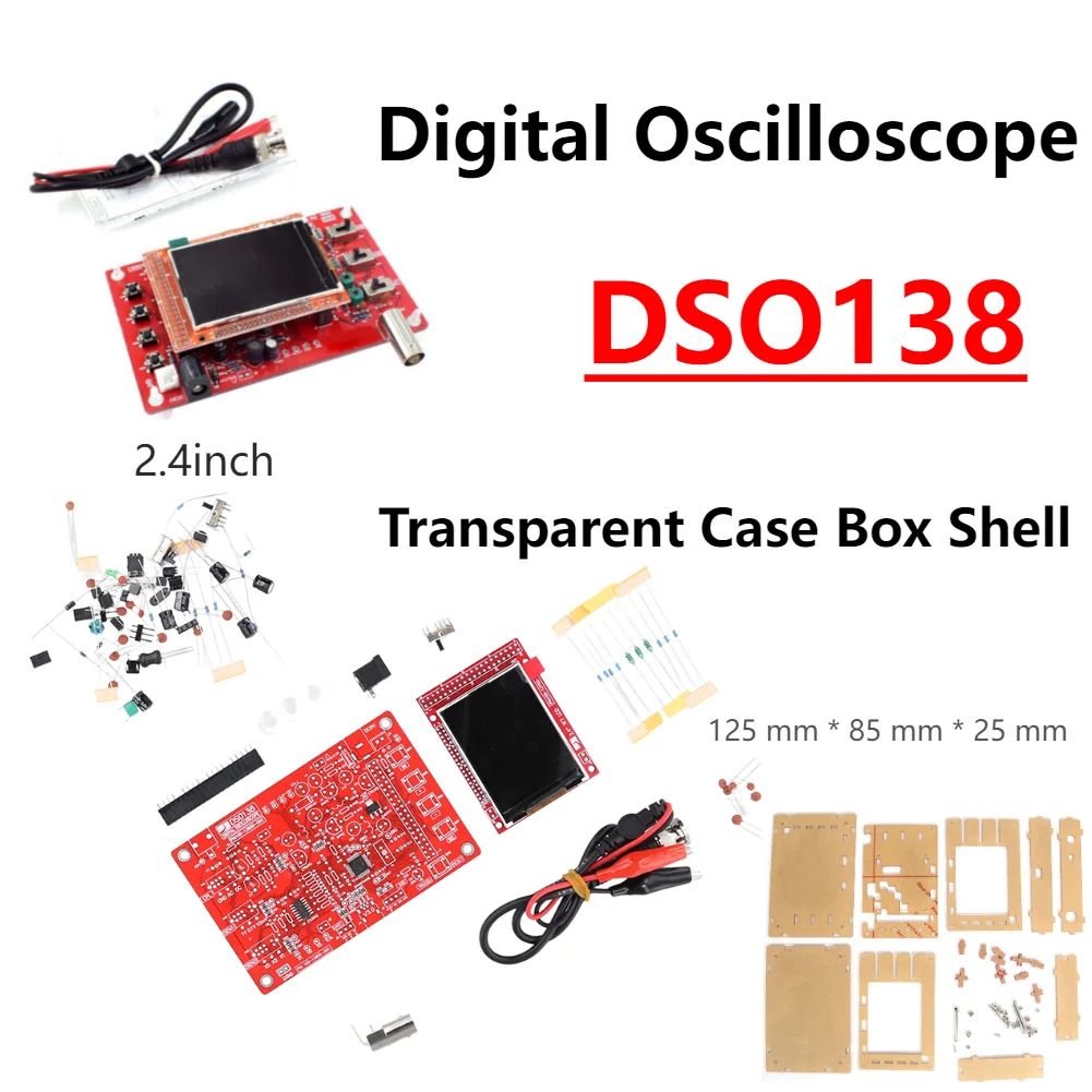 Digital Oscilloscope DSO138 Digital Oscilloscope 2.4inch TFT Digital Oscilloscope DIY Kit Electronic Learning Set