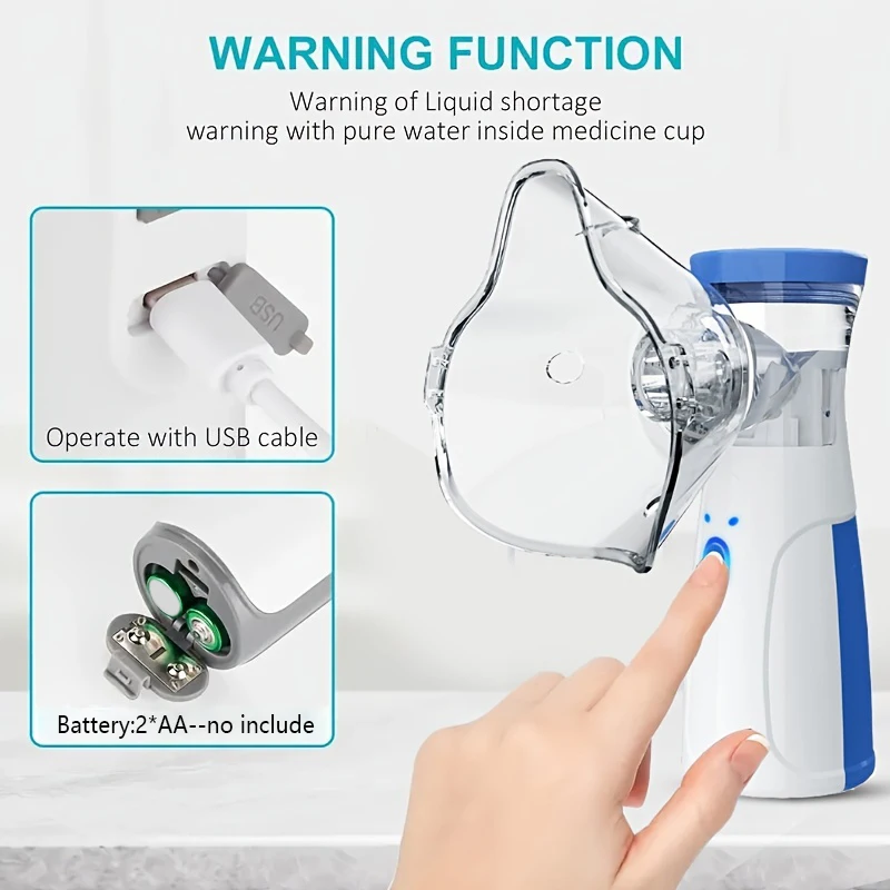 Medical Silent Mesh Nebulizer Mini Humidifier Asthma Inhaler Portable Adult Children Atomizer Baby Breathing Home Health Care mesh nebulizer medical nebulizer asthma inhaler spacer