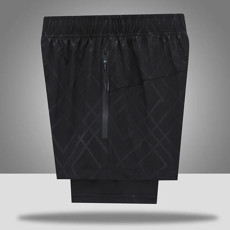 Men's Running Fitness Quick-drying Three-quarter Pants Loose Sports Shorts