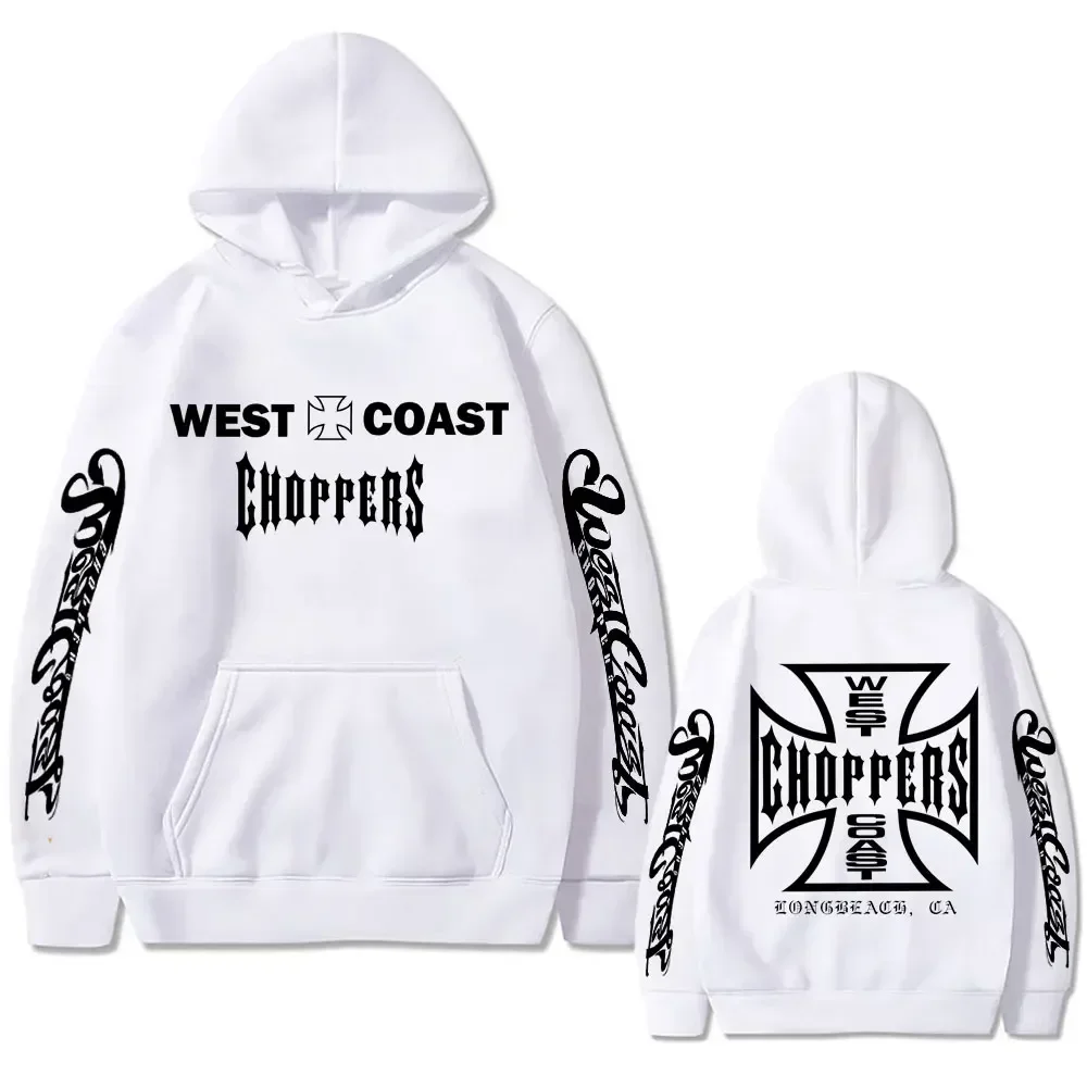 West Coast Choppers Cross Graphic Printred Hoodie Men's Fleece Cotton Sweatshirt Men Women Fashion Vintage Clothes Hoodies