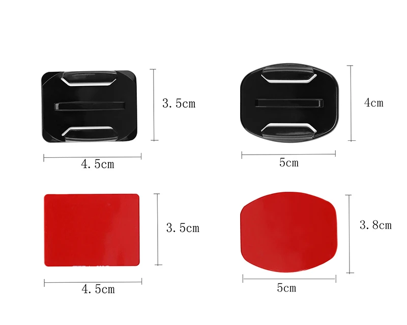 Für Gopro Hero Zubehör Klebe Halterungen Gebogene Flache Aufkleber Klebrige Pads Helm Für Go Pro Insta360 X3 Dji Osmo Action kamera – Detail 1