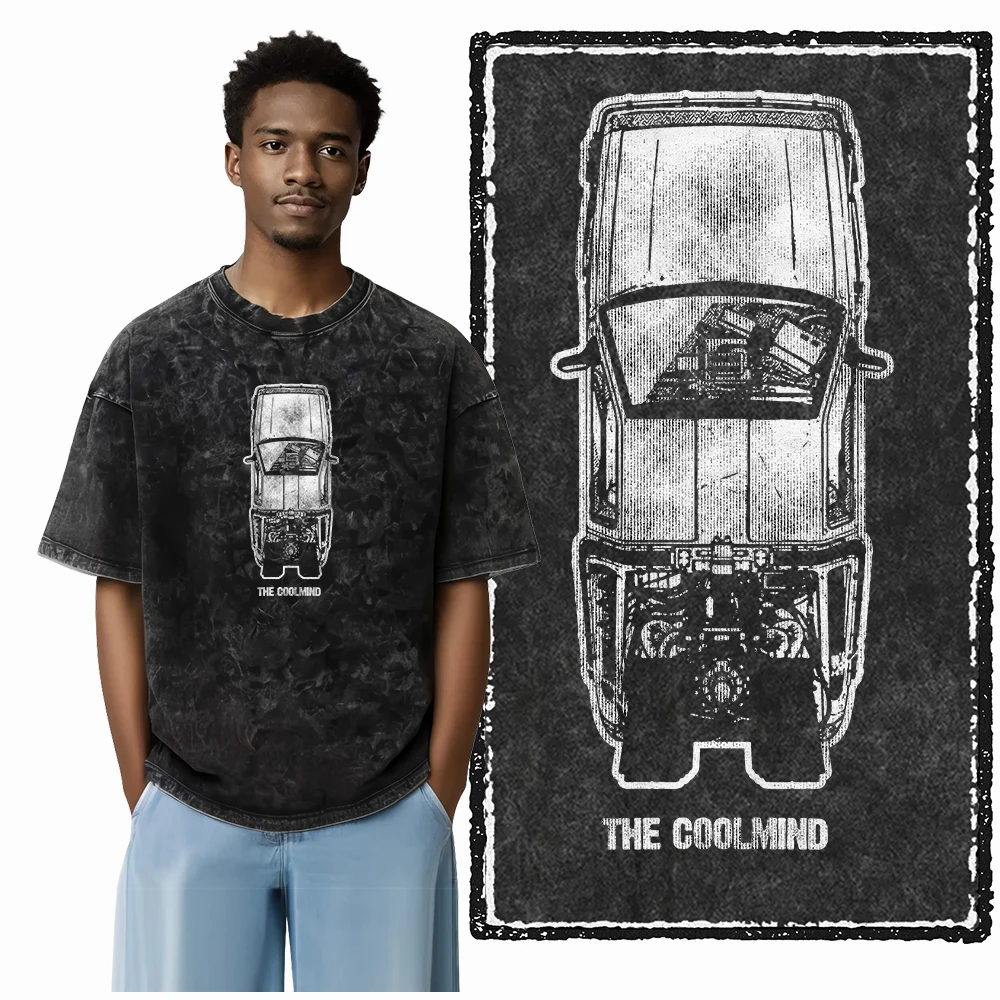ZG2 STREETWEAR THEME Bedruckte Baumwolle Säuregewaschen Exklusive Grafik Unisex T-Shirt Coole Vintage Herren T-Shirts Große Größe T-Shirt für Männer – Detail 21