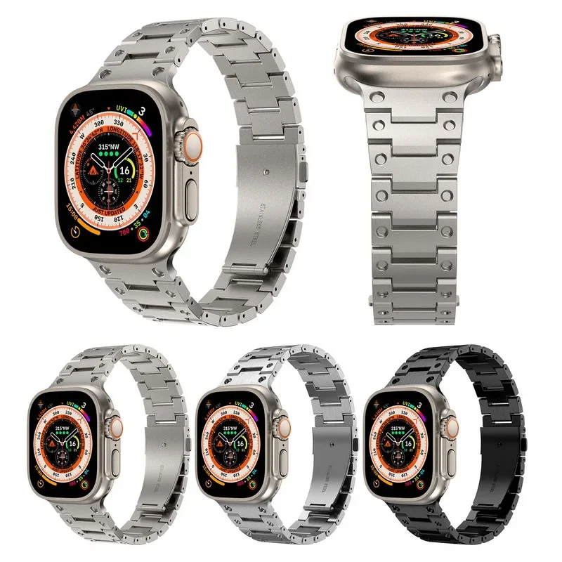 

Metal Band For Apple Watch Ultra 49mm 8 7 45mm 41mm Stainless Steel Bracelet Wristband iWatch 6 5 4 3 SE2 44mm 40mm 42mm Correa