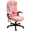 6 Point Vibrating Massage Office Chair with Heat,Velvet High Back Executive Office Chair with Reclining Backrest,Padded Armrests 1