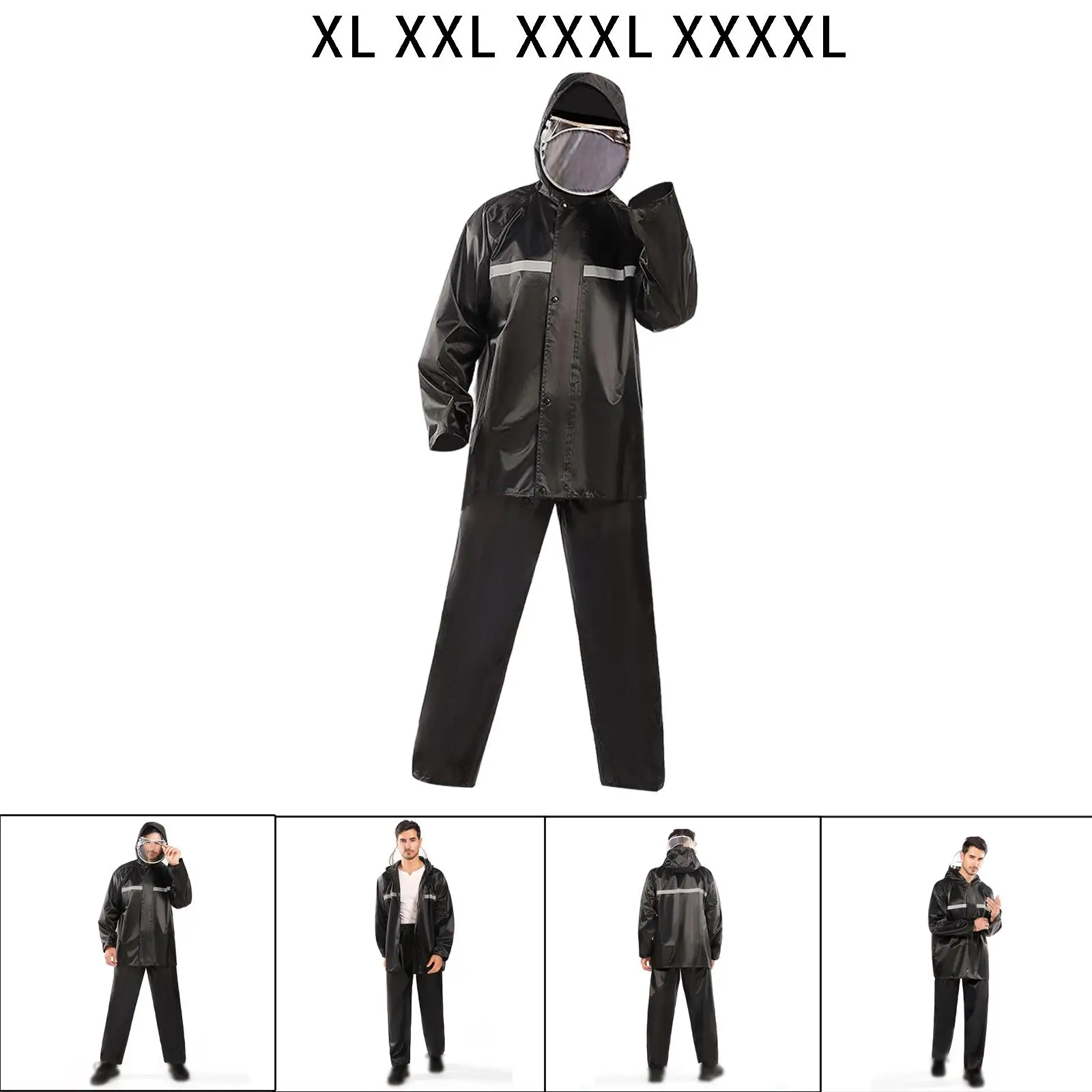 Rain suits for Men Jacket and Pants Lightweight Hooded Rain Gear for Travel