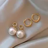 86607-4157cd.jpg Boucle d'oreille en Zircon plaqué or pour femmes et filles, cadeau de fête, tempérament circulaire, bijoux de Banquet