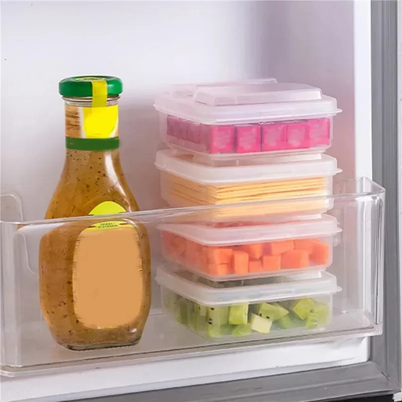 휴대용 냉장고 신선도 유지 투명 치즈 용기, 버터치즈 보관함, 과일 야채 정리함, 2 개