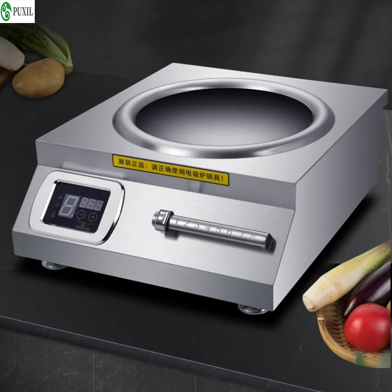 Commercial induction cooker 5000w high-power flat braised meat soup cooker 5kw stir-fry commercial induction cooker convenient 6