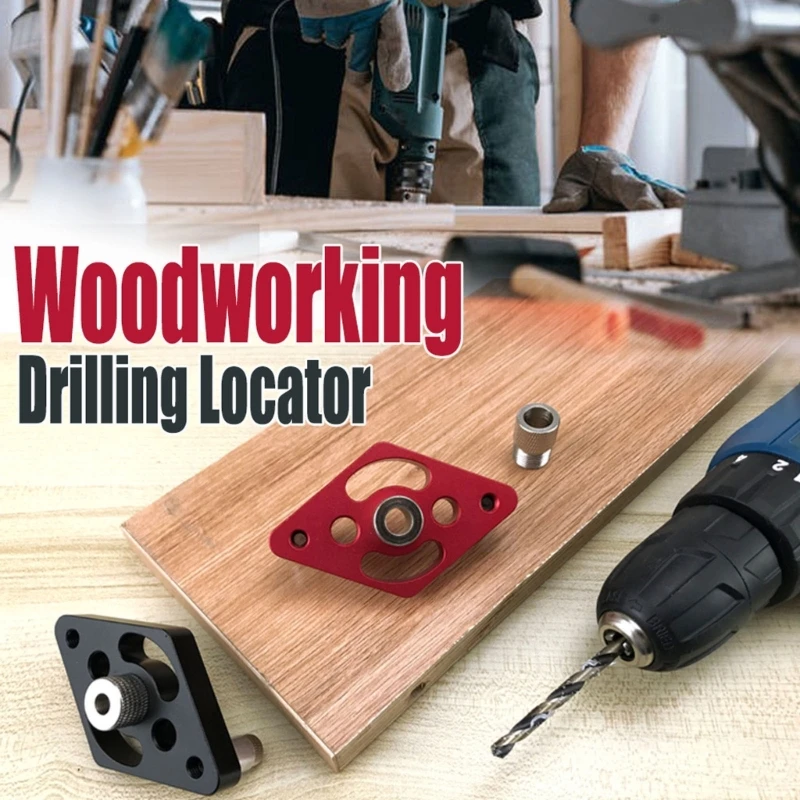 

Durability Vertical Pocket Hole Woodworking Set Vertical Self Centering Drill Guide Locator for Wood Working Craft DropShip