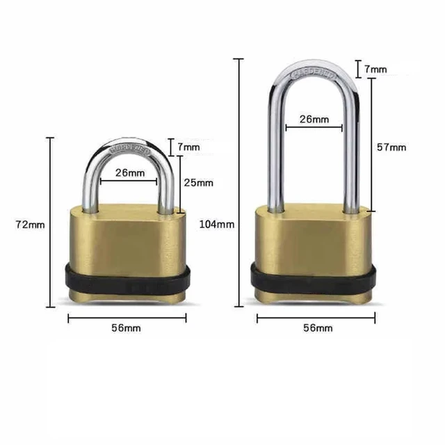 4 Digit Combination Padlock 4 Digit Locks Ombination Padlock Security Home Kit 6