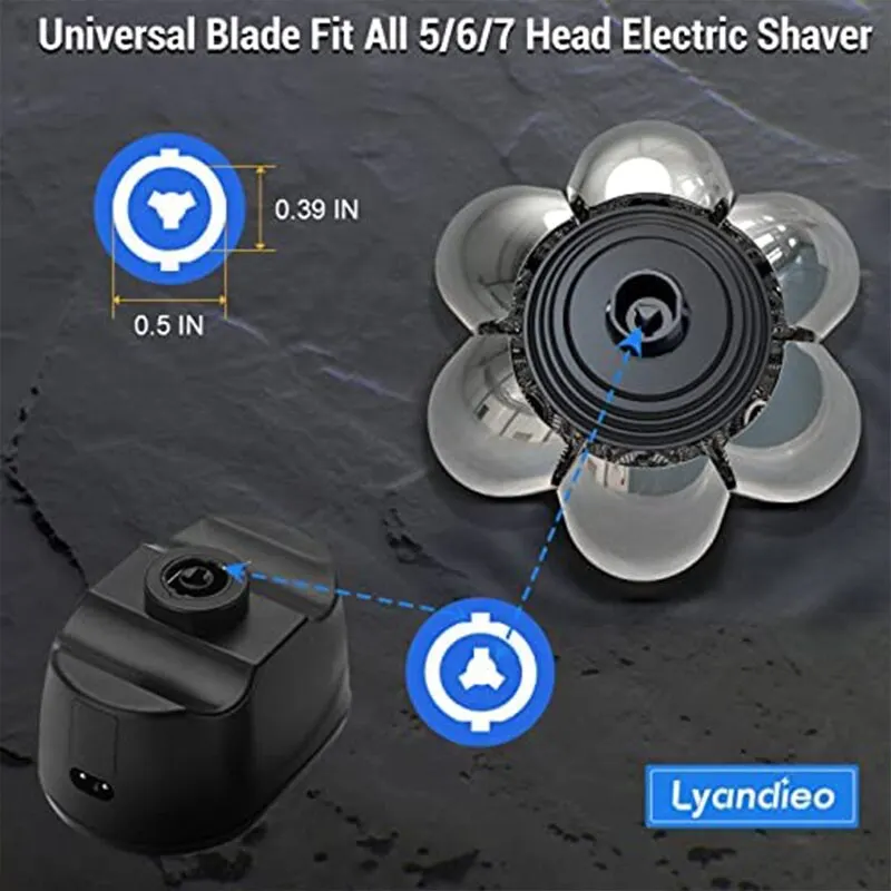 Mens Razor Replacement Shaving Heads 7 Blade Floating Washable Electric 7D Shavers Trimmers Kit Cutter Blades
