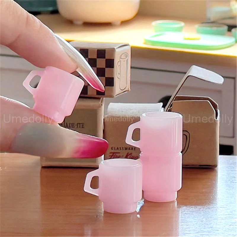 ミニチュアマグカップ　昭和のクマカップ　３色セット　ドールハウス　キッチン ミニチュアマグカップ 昭和のクマカップ 3色セット ドール