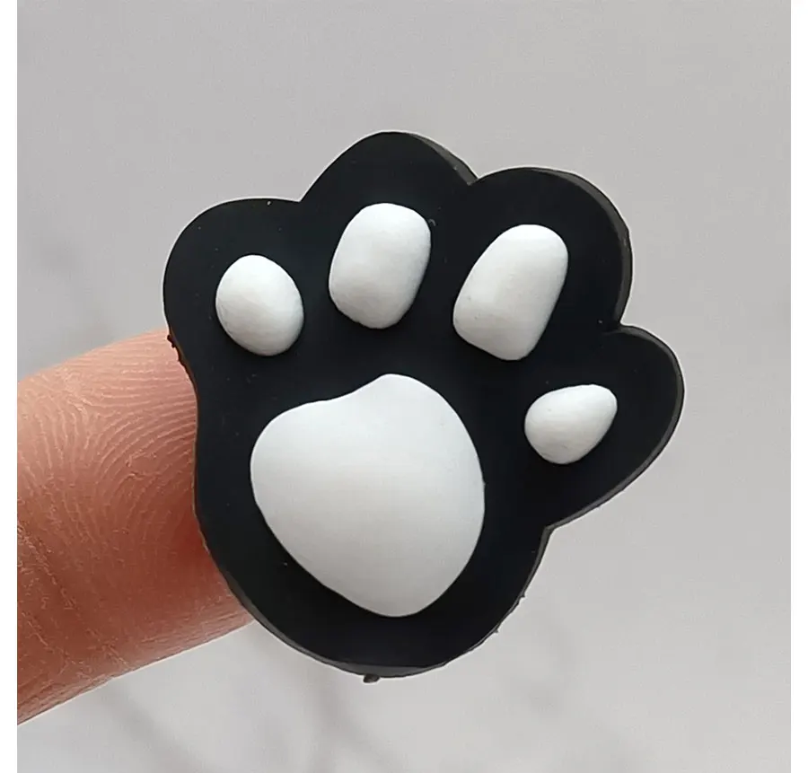 Cat Dog Paw PVC Shoe Buckle Accessories Funny DIY Colorful Animal Paws Shoes Decoration Jibz For Crocs Charms Kids Party Gift