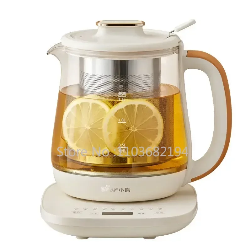 

1.5L Health Pot Household Multi-functional Tea Maker High Borosilicate Glass Kettle 304 Stainless Steel Strainer Flower Teapot