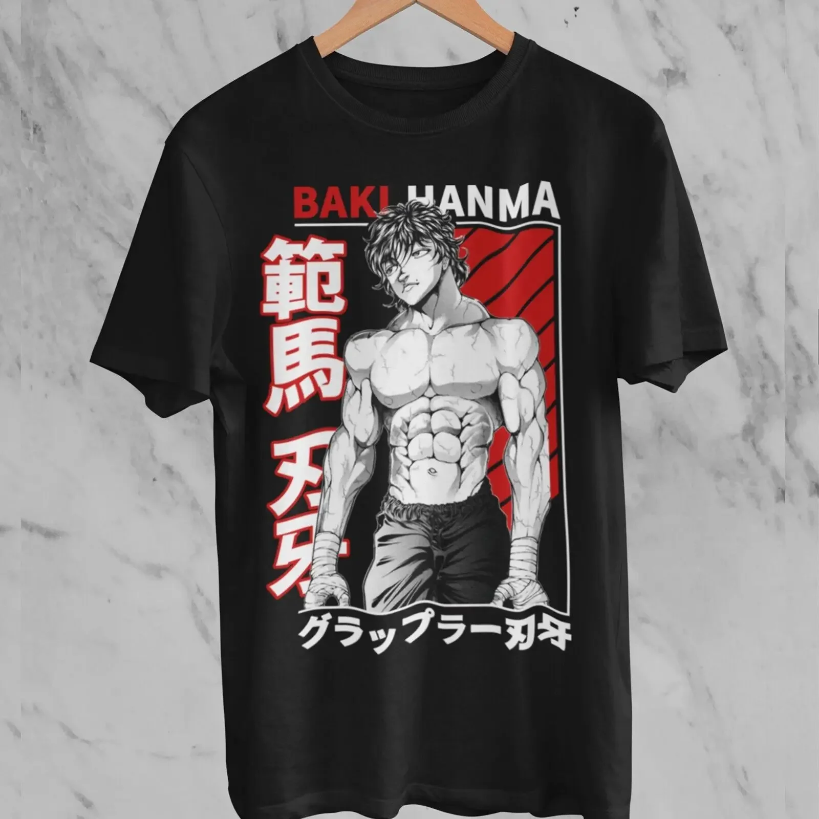 

Новая футболка Baki the Grappler Hanma Yujiro, лучшая унисекс черная футболка