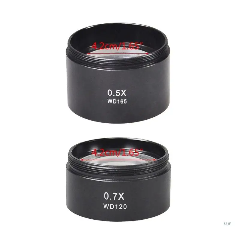 47mm / 48mm Mounting Stereo Microscope Auxiliary Objective Lens 0.5/0.7X Microscope Assisted Objective Lens