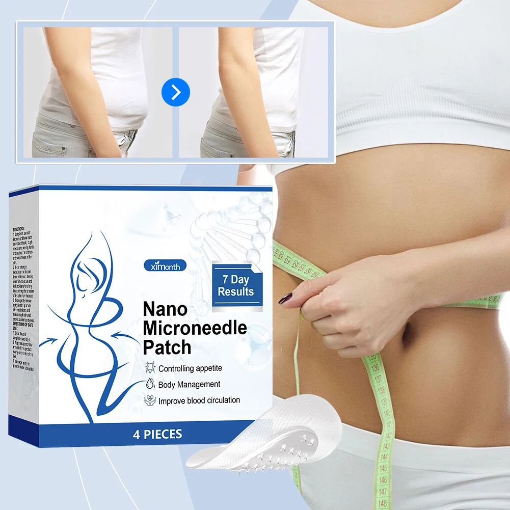 4PCS/Box SMGT-GLP-1 Nanos Patch Ultra-Thin Microneedles Painless Body Slimming Patch Firming Line Improvement For Body Care