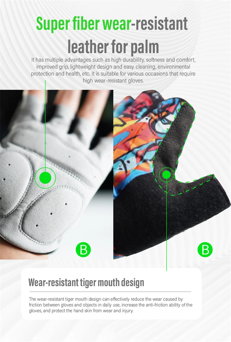 CNC Handschuhe Fahrradzubehör MTB Handschuhe Sommer Fahrradhandschuhe Halbfinger Fahrradhandschuhe Fitness Sport Fahrrad Outfit – Detail 4