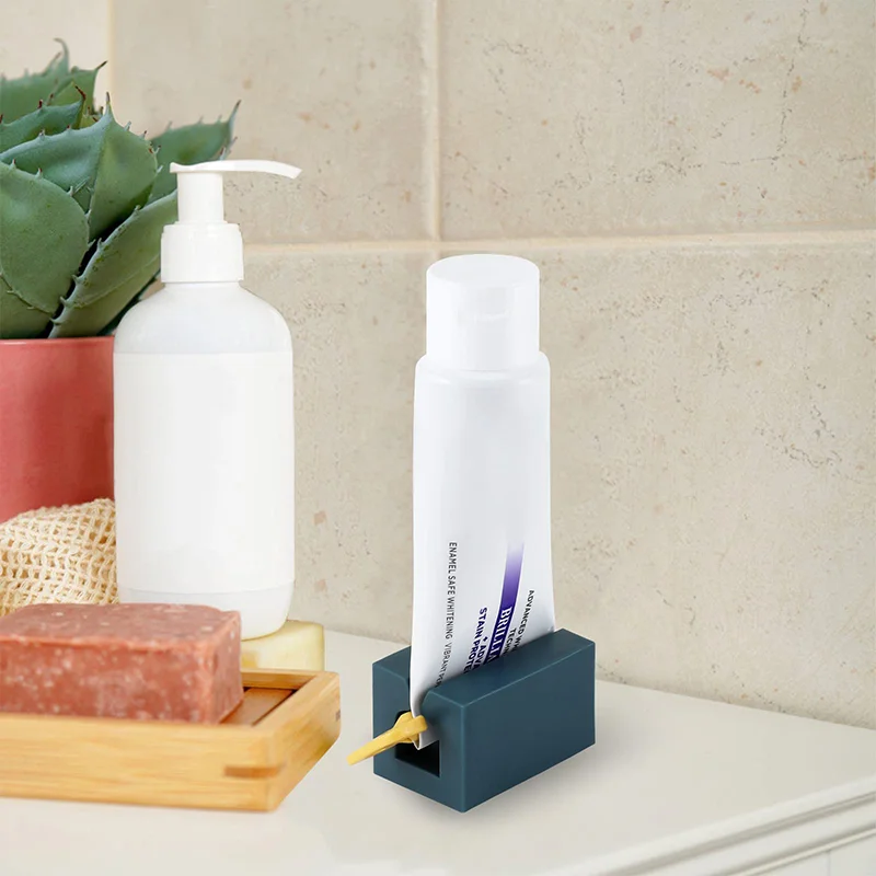 Toothpaste Squeezer 2 Pcs Toothpaste Squeezer Rollers Toothpaste Tube Wringer Multi-Purpose Squeezer Holder Stand Bathroom Organizer