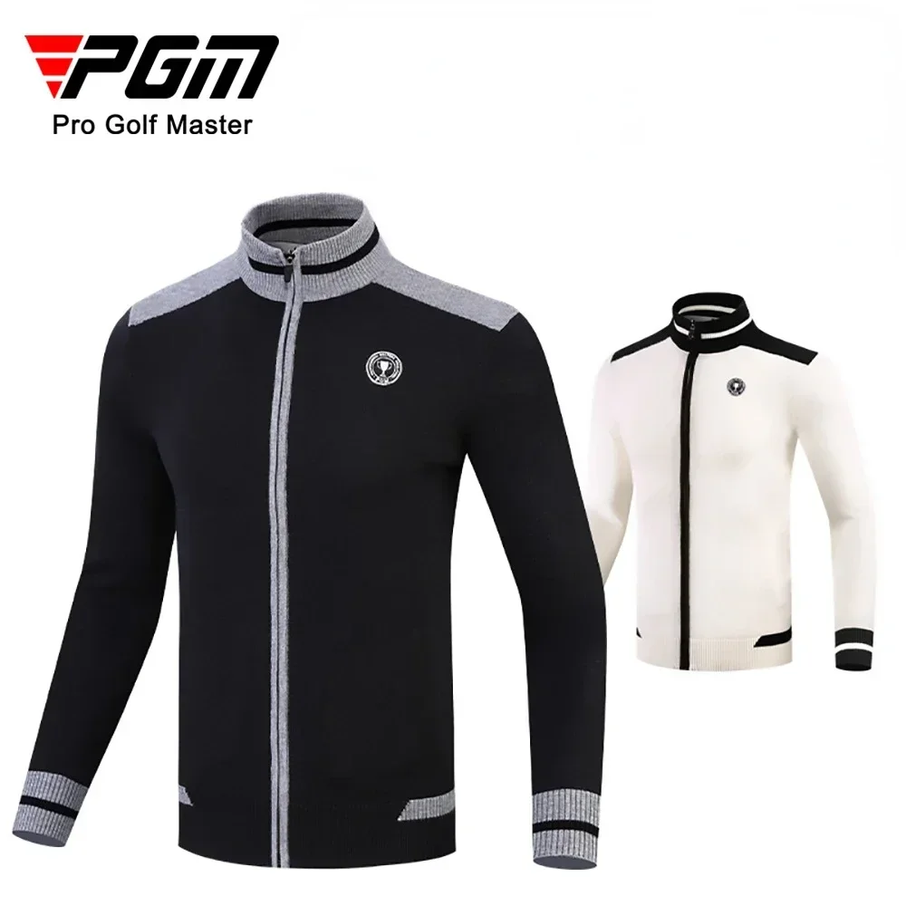 New PGM Golf Jacket Men's Long Sleeve Sweater Male Leisure Warm Knitted Coat Sports Cardigan Man Winter Autumn Golf Clothing