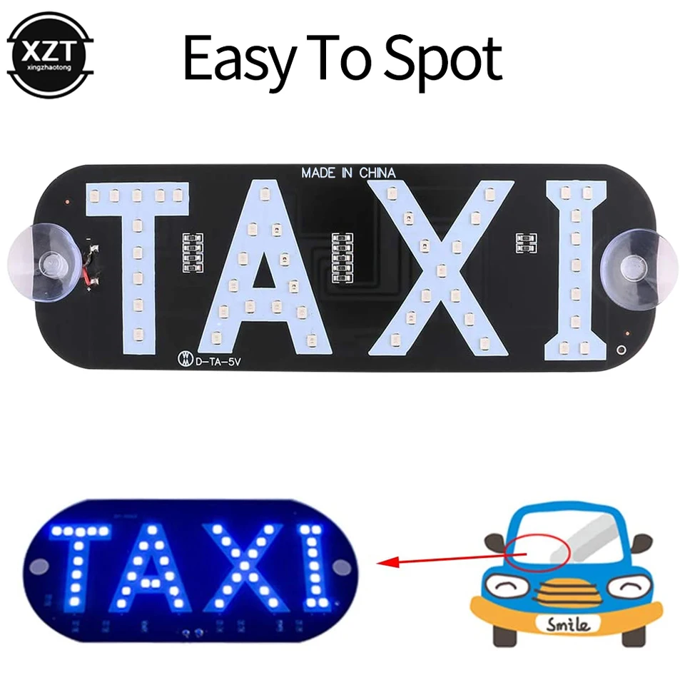 TAXI LED lamp - Met zuignappen - 12V