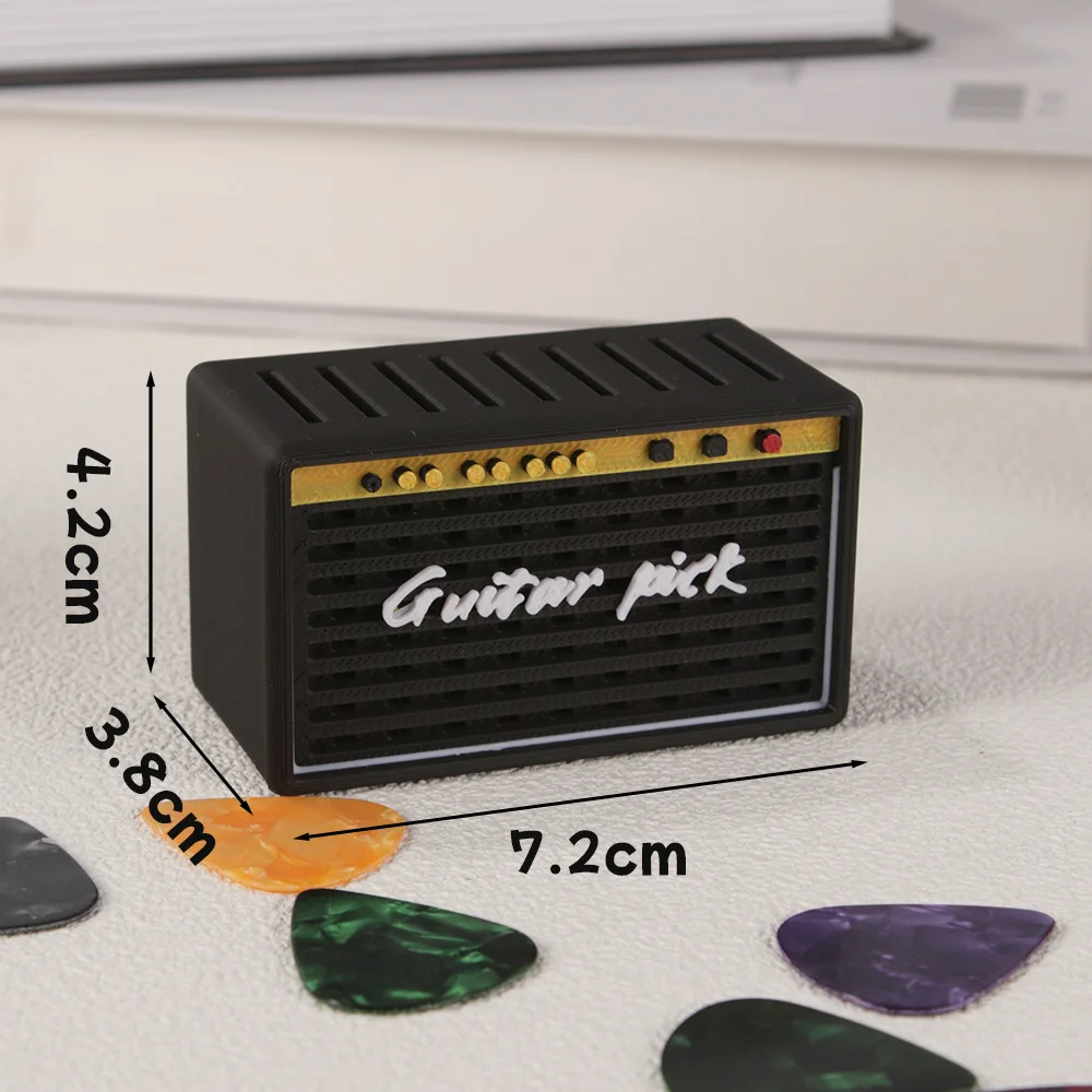 Personalized Guitar Pick Display Box with Card Slots
