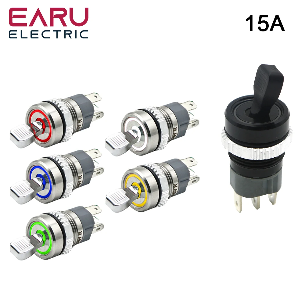 16mm-15A-ON-OFF-Slide-Power-High-Current-Metal-Toggle-Switch-Waterproof ...