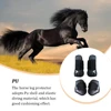 2 Pairs Equestrian Supplies Horse Shin Guards Protective Gear Good Elasticity Legging Tightness Adjustable Protective Gear 3