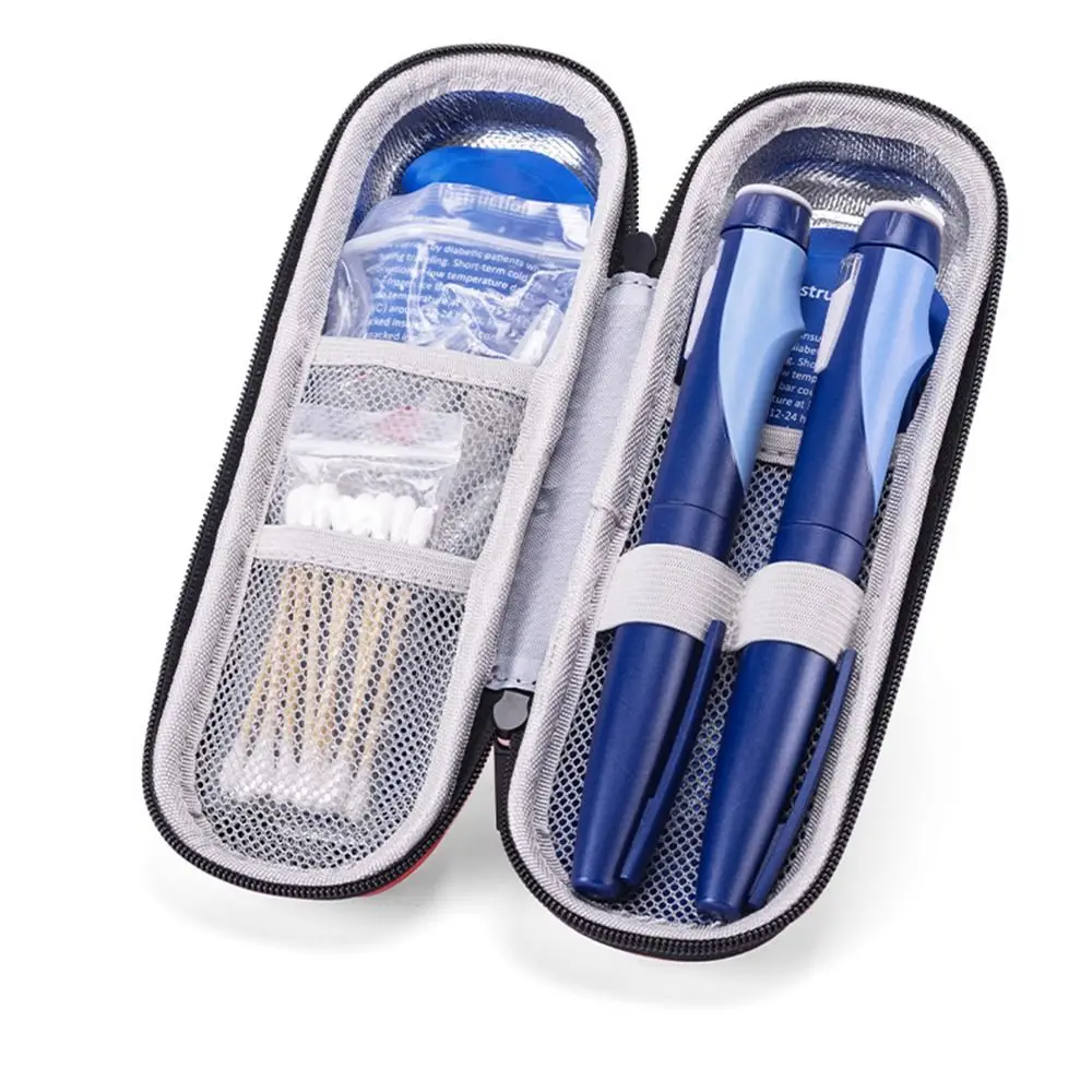 Robuste PU-Insulin-Kühltasche, wasserdichte, wärmeisolierte Stifttasche, glasierte Kälteaufbewahrungstasche für Diabetiker – Detail 9
