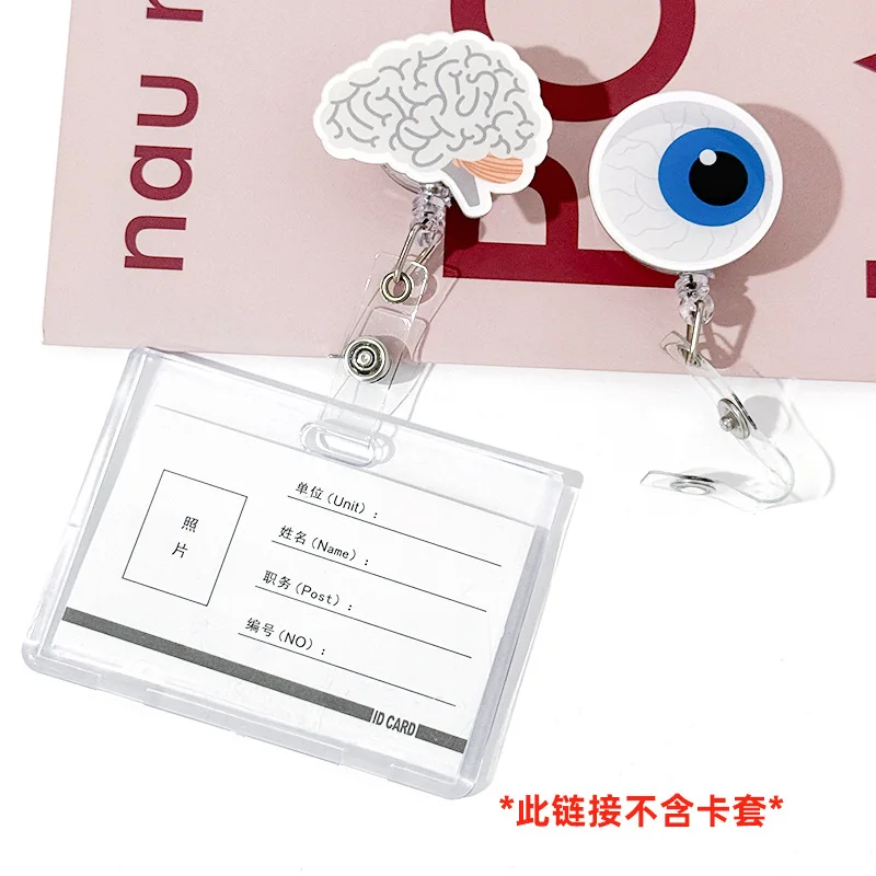 간호사 배지 릴, 접이식 배지 홀더, 심장 모양 ID 배지 클립 (의사, 간호학생용)