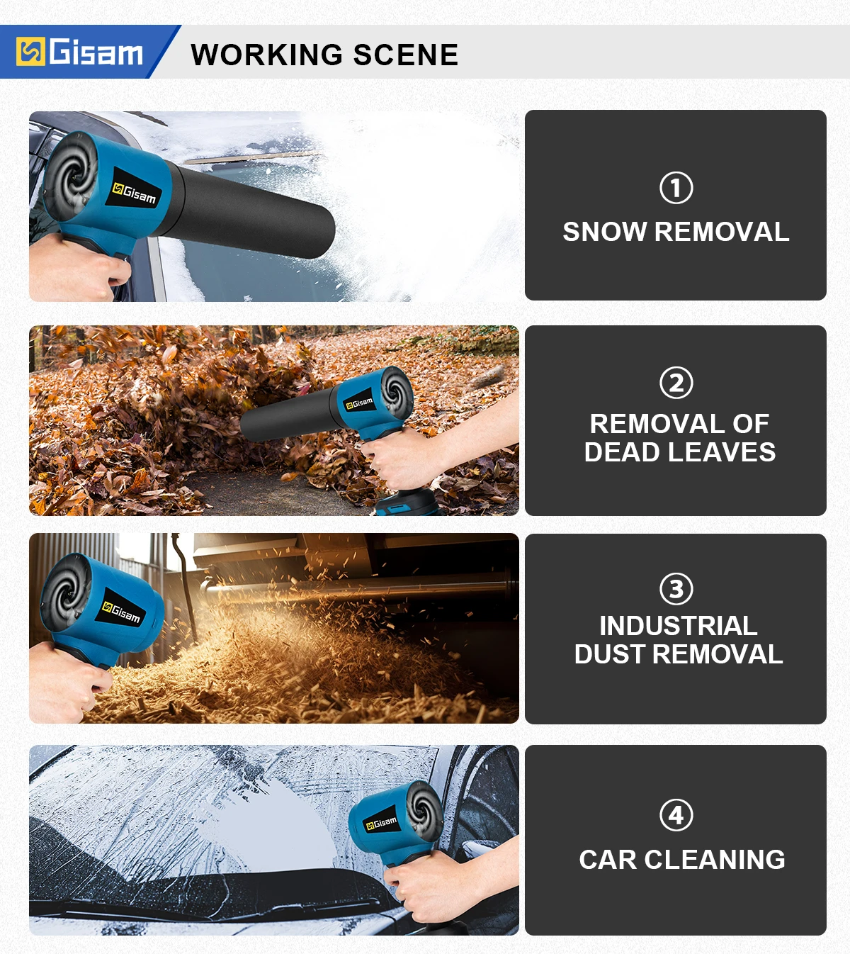 300000RPM 400M/S Brushless Electric Turbo Blowers Jet Fan Handheld Leaf Blower D